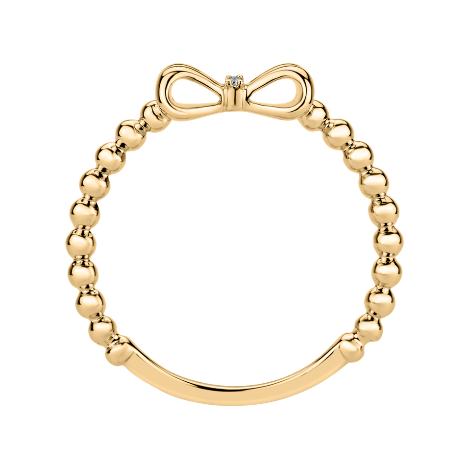 Prsteň s diamantmi Bow Knot