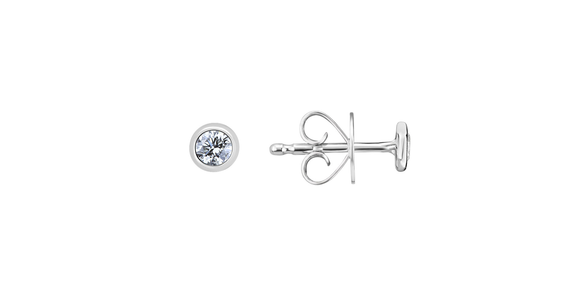 Náušnice s diamantom Shiny Dots