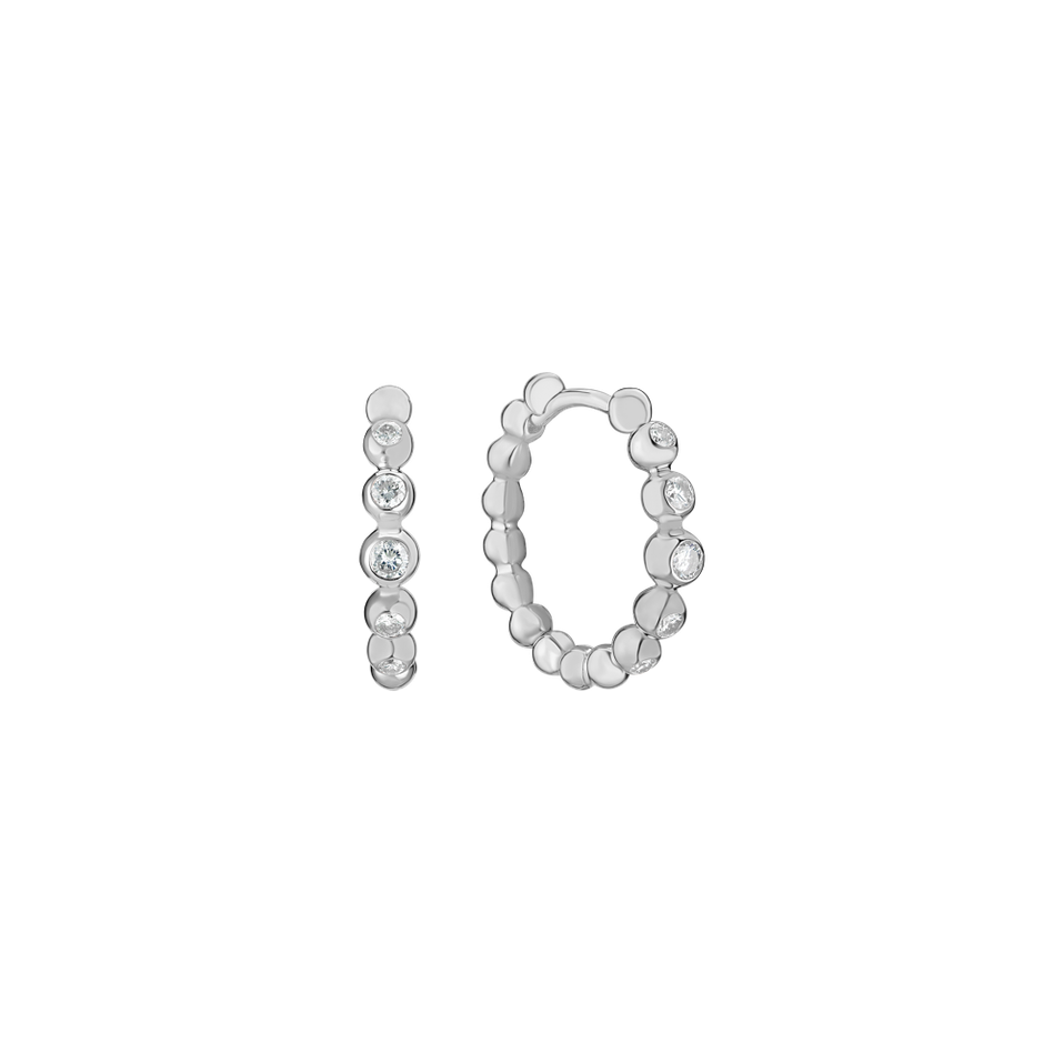 Náušnice s diamantmi Shiny Dots