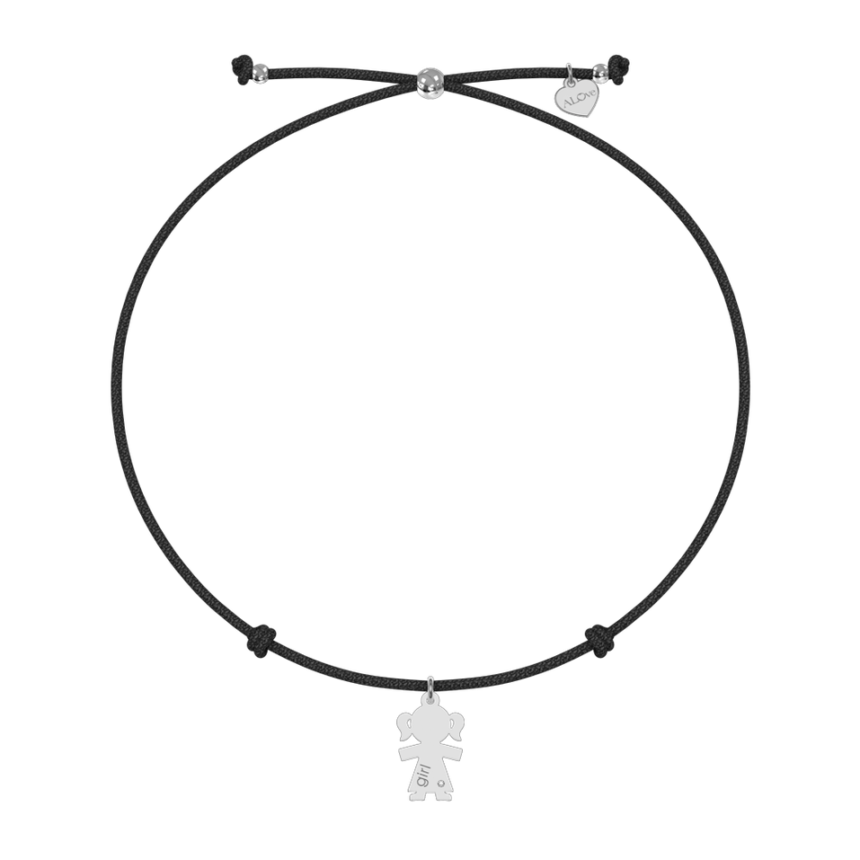 Diamantový náramok so šnúrkou Girl