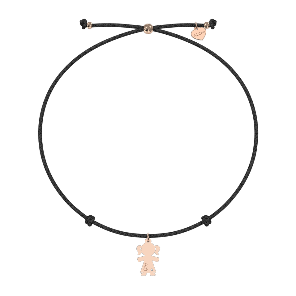 Diamantový náramok so šnúrkou Girl