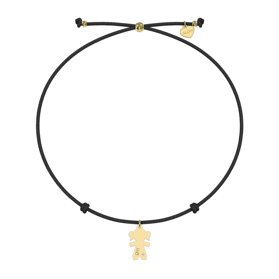 Diamantový náramok so šnúrkou Girl