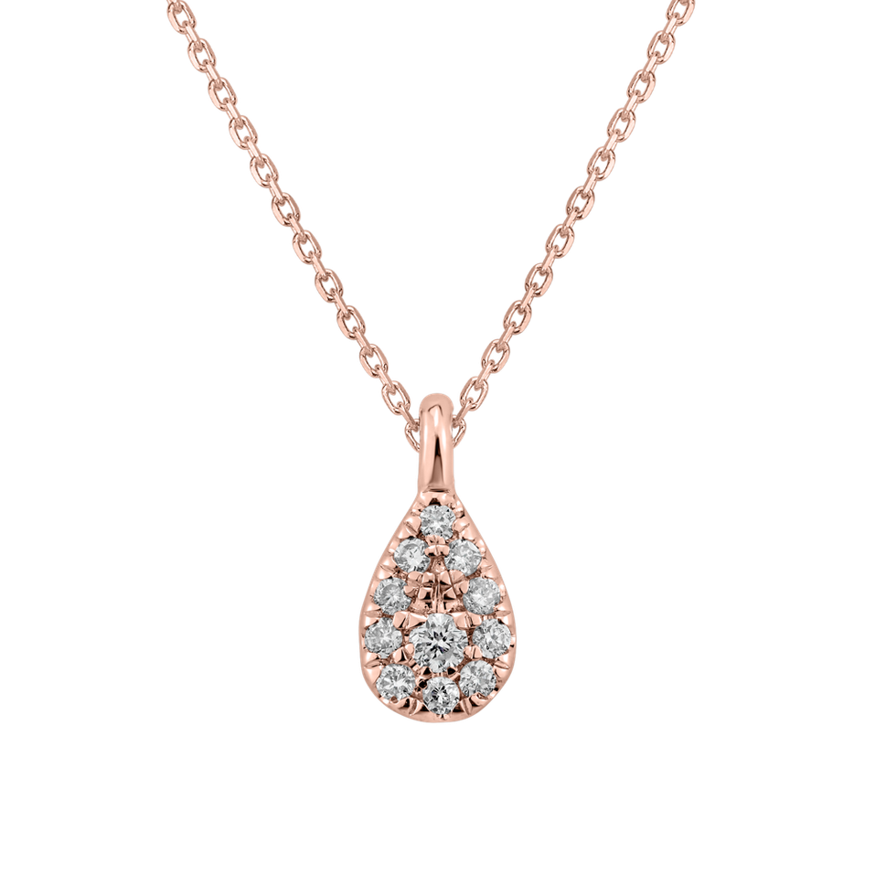 Náhrdelník s diamantmi Diamond Tear