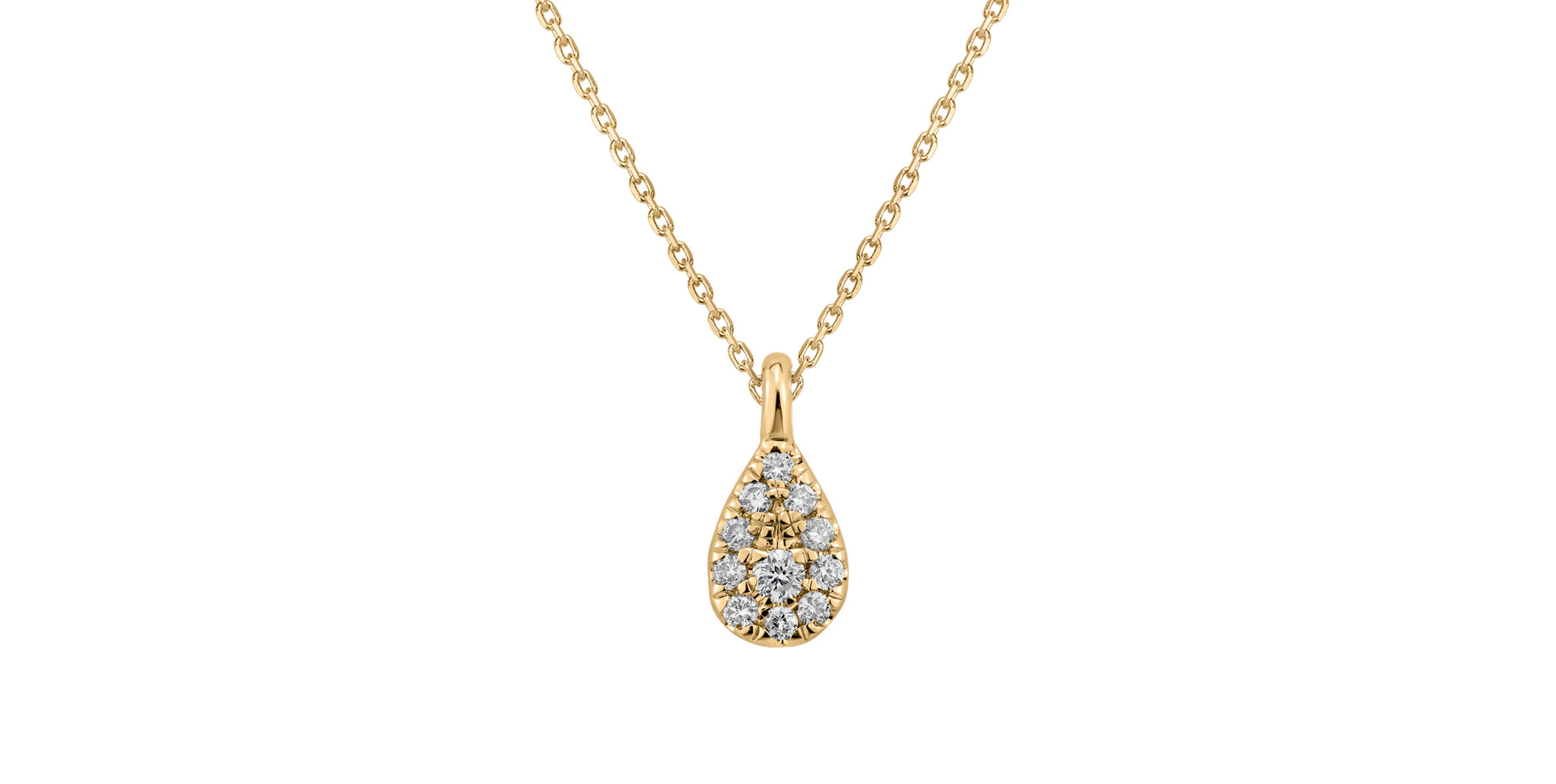 Náhrdelník s diamantmi Diamond Tear