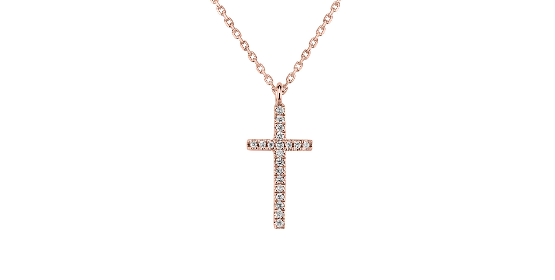 Náhrdelník s diamantmi Shimmering Cross