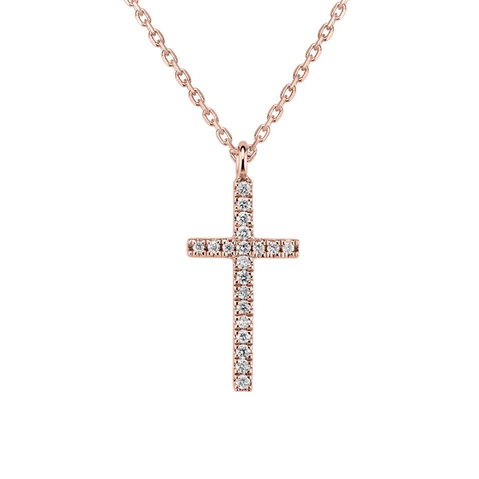 Náhrdelník s diamantmi Shimmering Cross
