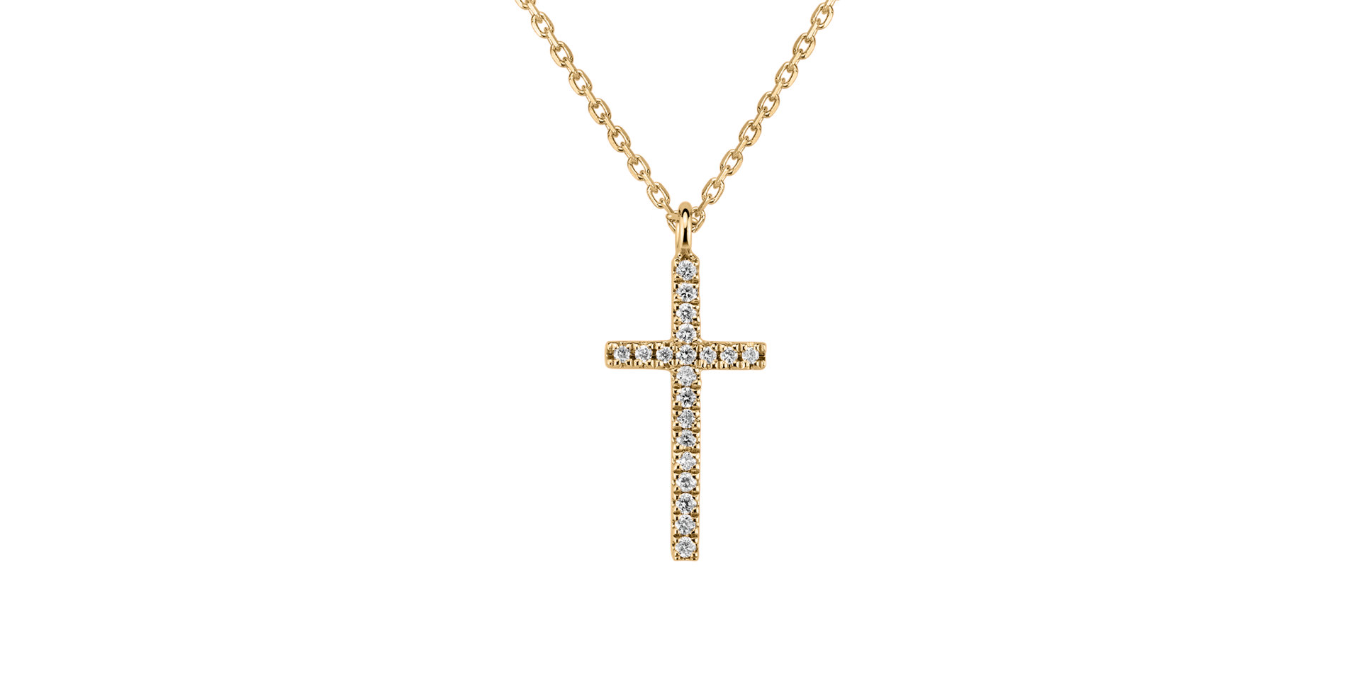 Náhrdelník s diamantmi Shimmering Cross