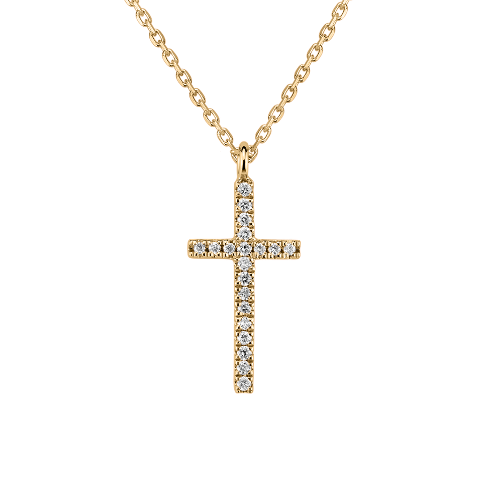 Náhrdelník s diamantmi Shimmering Cross