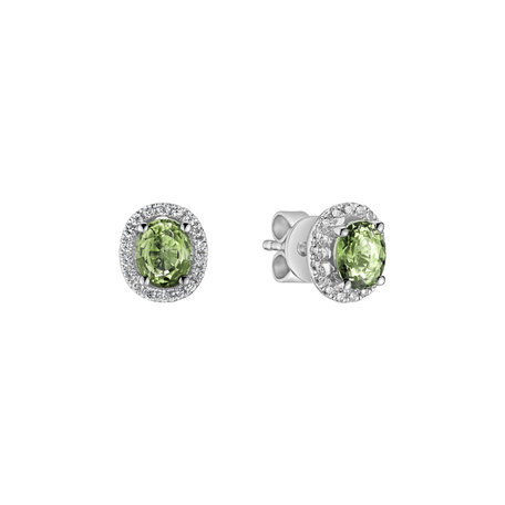 Náušnice s diamantmi a zafírom Imperial Sapphire