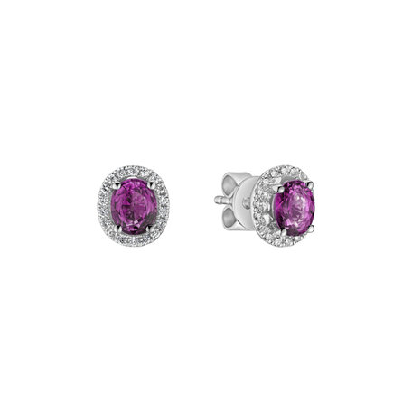 Náušnice s diamantmi a zafírom Imperial Sapphire