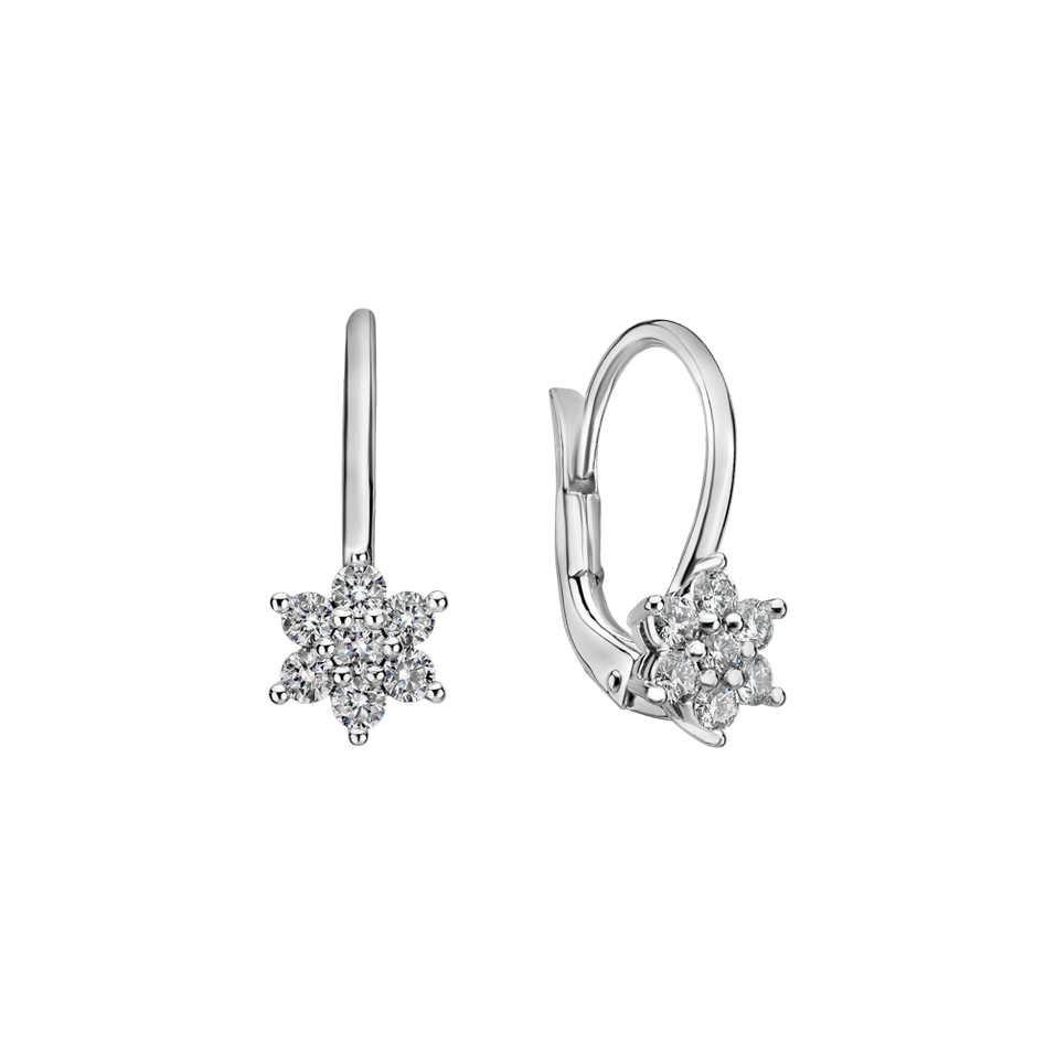 Náušnice s diamantmi Magic Snowflakes