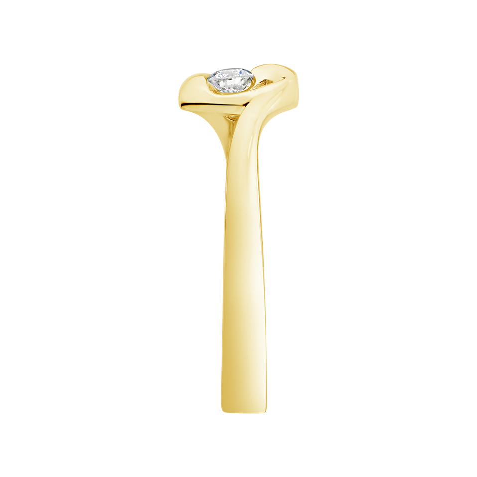 Prsteň s diamantom Love Message