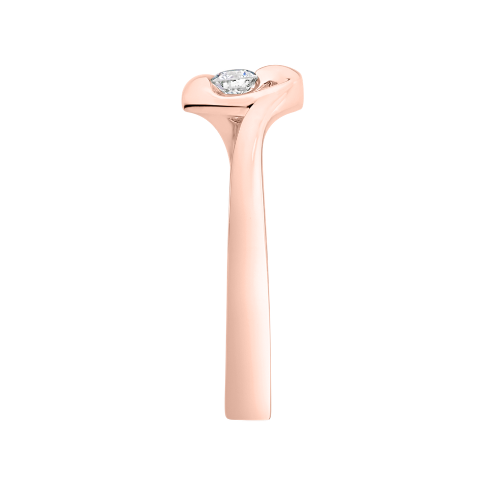 Prsteň s diamantom Love Message