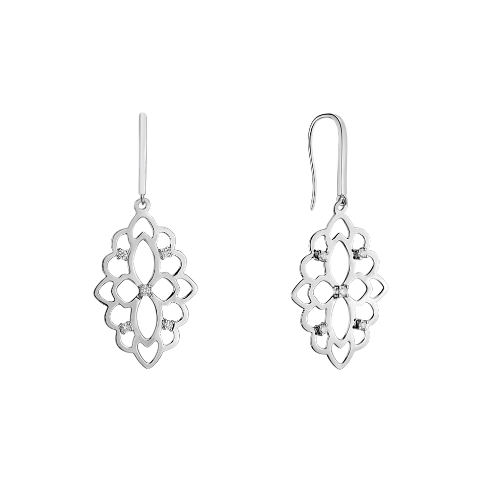 Náušnice s diamantmi Folk Heritage