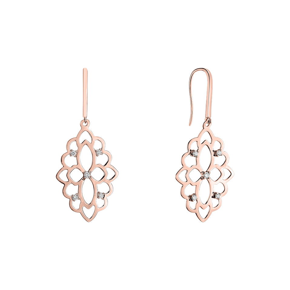 Náušnice s diamantmi Folk Heritage