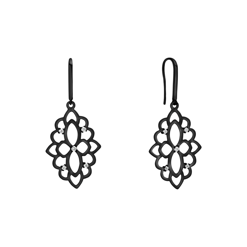 Náušnice s diamantmi Folk Heritage