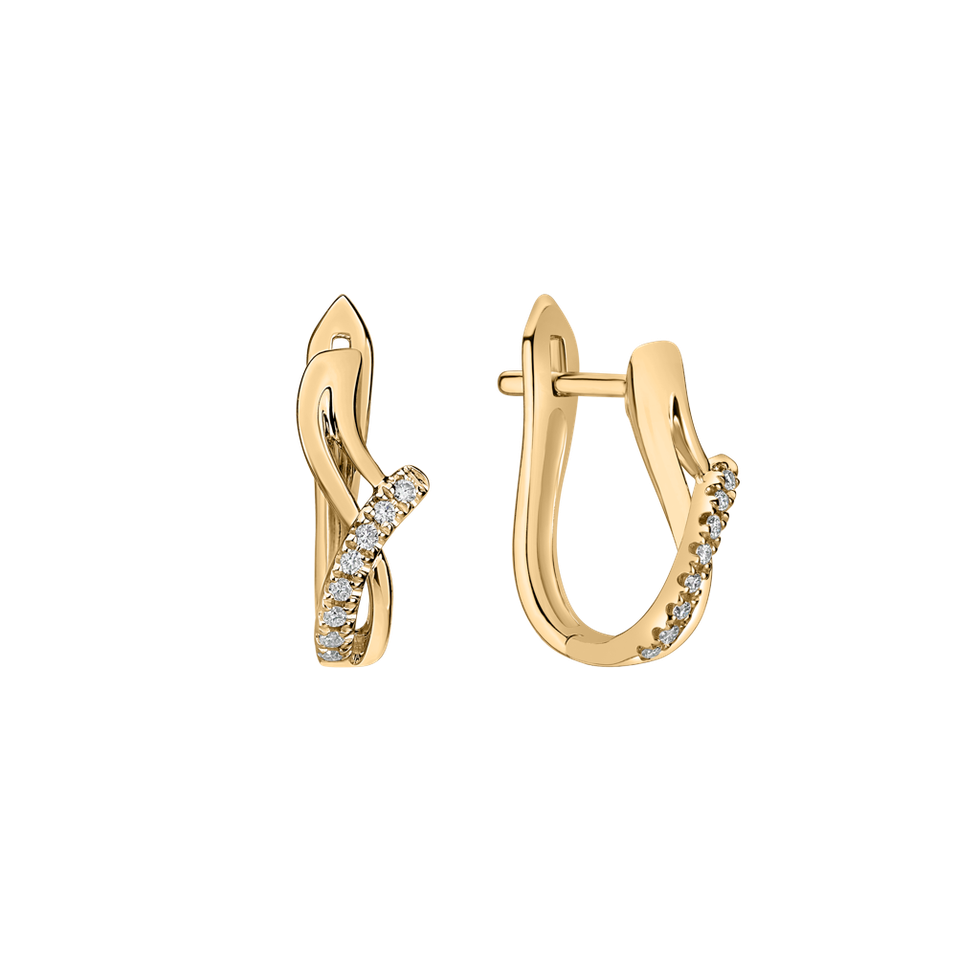 Náušnice s diamantmi Elegant Line