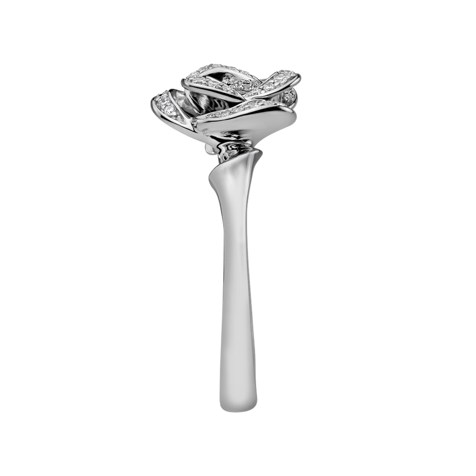 Prsteň s diamantmi Flower Joy