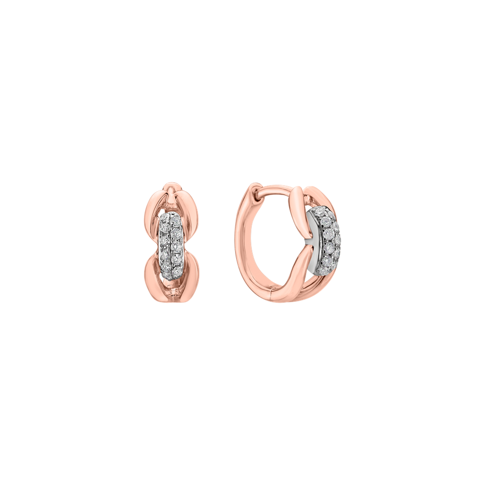 Náušnice s diamantmi Golden Lock