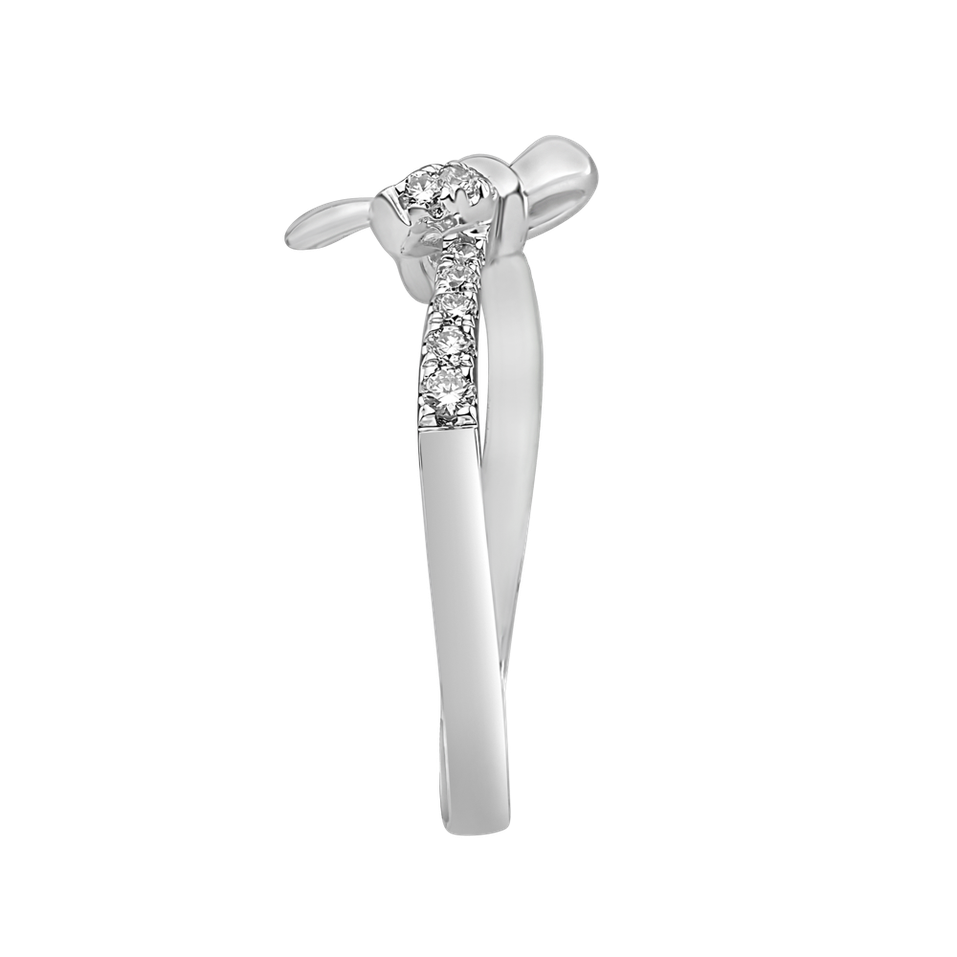 Prsteň s diamantmi Shiny Ribbon