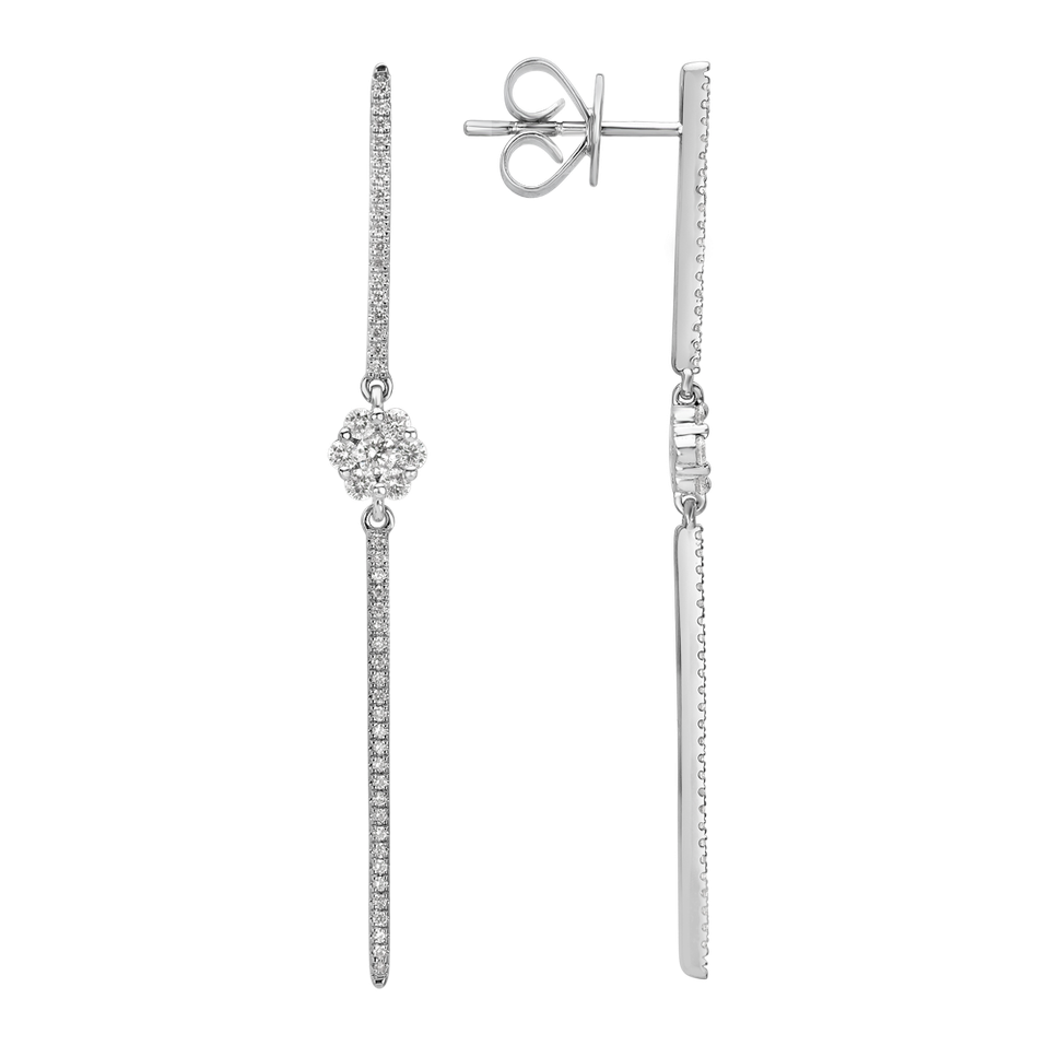 Náušnice s diamantmi Diamond Waterfall