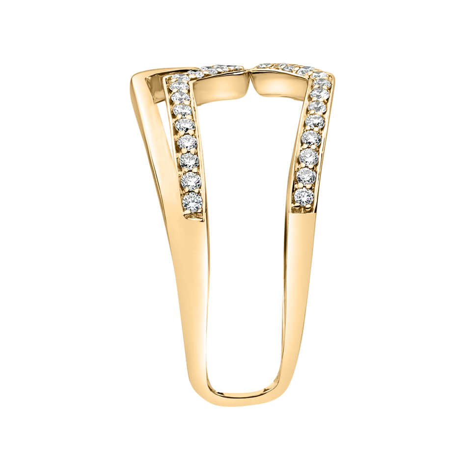 Prsteň s diamantmi Broken Aura