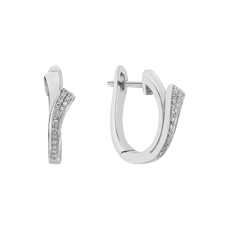 Náušnice s diamantmi Brilliant Wave