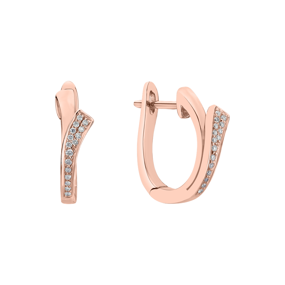 Náušnice s diamantmi Brilliant Wave