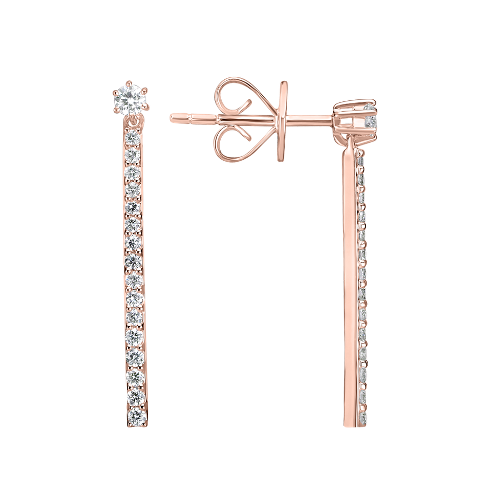 Náušnice s diamantmi Flying Star