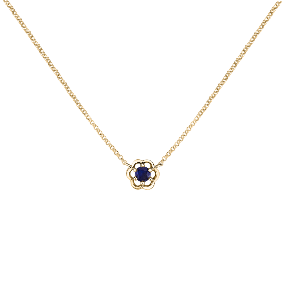 Náhrdelník so zafírom Flower Gem