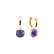 Náušnice s ametystom brazil Bonbon3