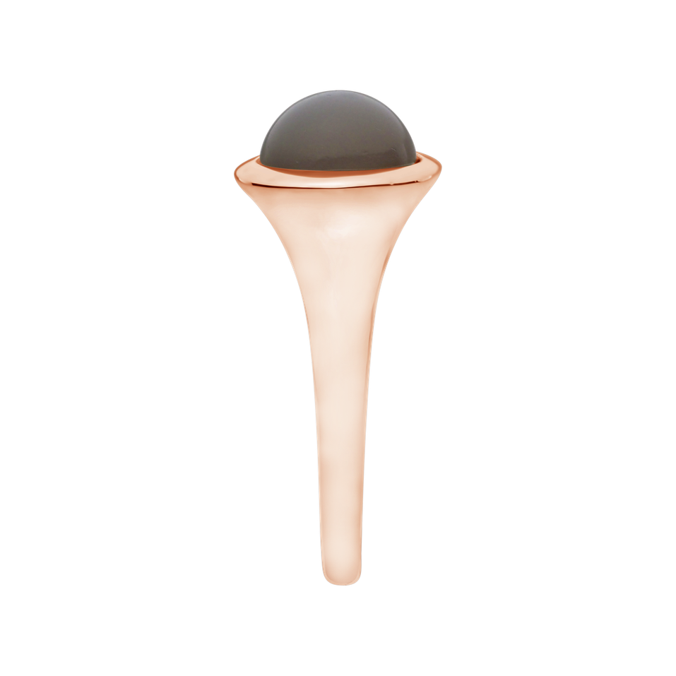 Prsteň so šedým mesačným kameňom Bonbon