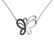 Náhrdelník s čiernymi a bielymi diamantmi Butterfly5