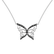 Náhrdelník s čiernymi a bielymi diamantmi Butterfly5