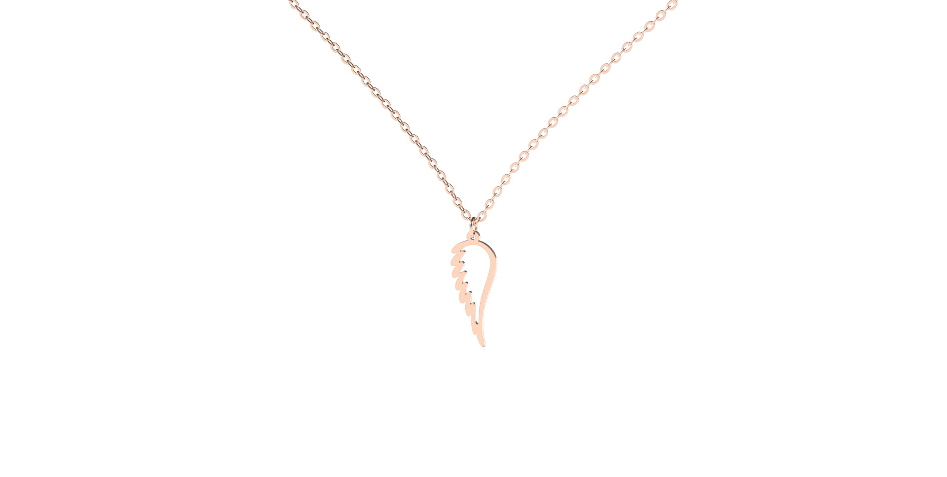 Náhrdelník s diamantom Angel Wing