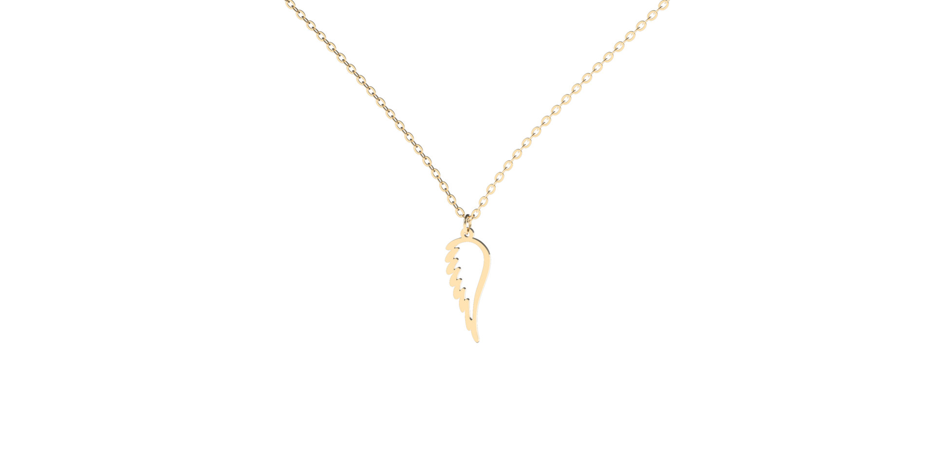 Náhrdelník s diamantom Angel Wing