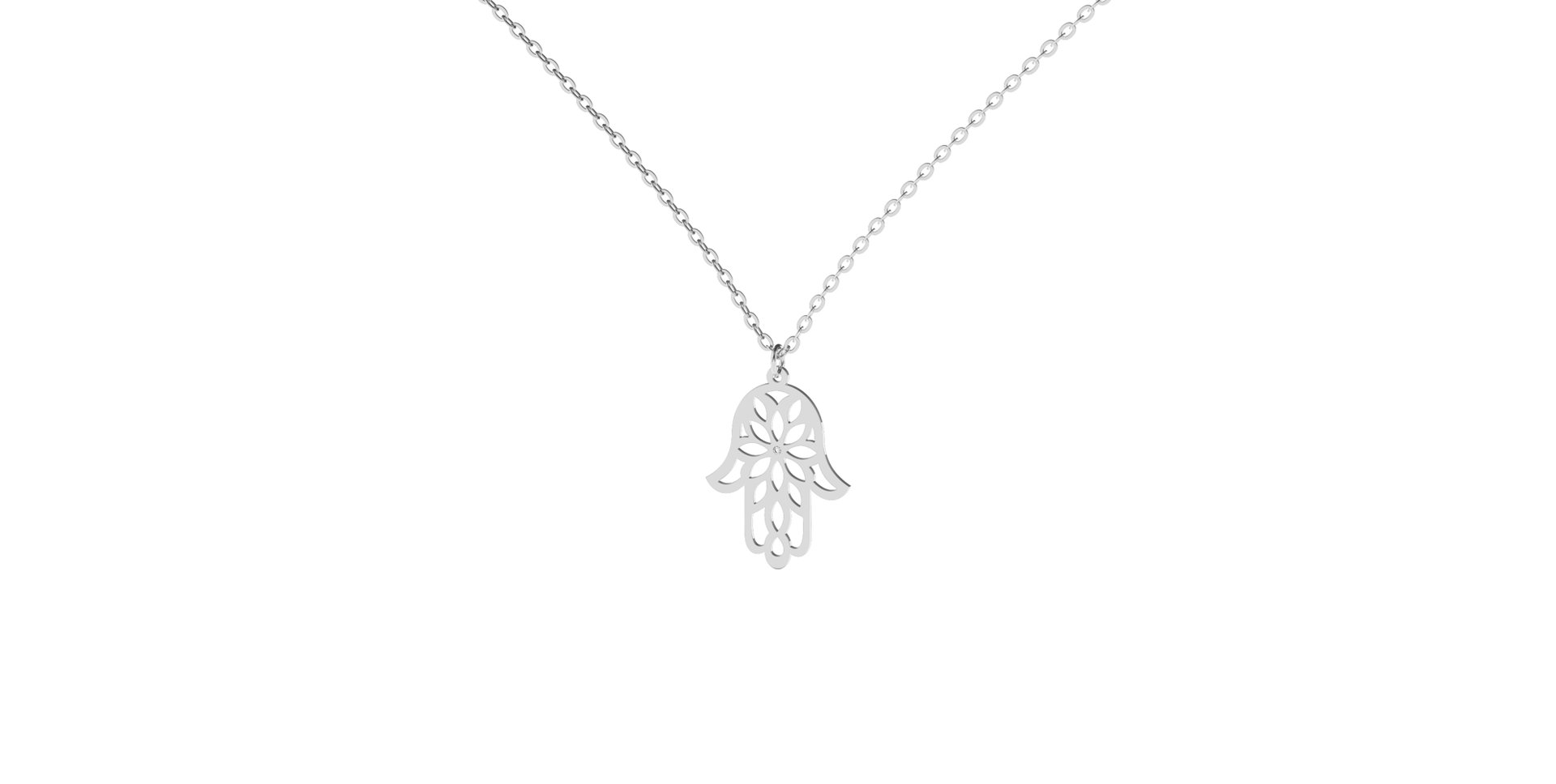 Náhrdelník s diamantom Fatima Flower
