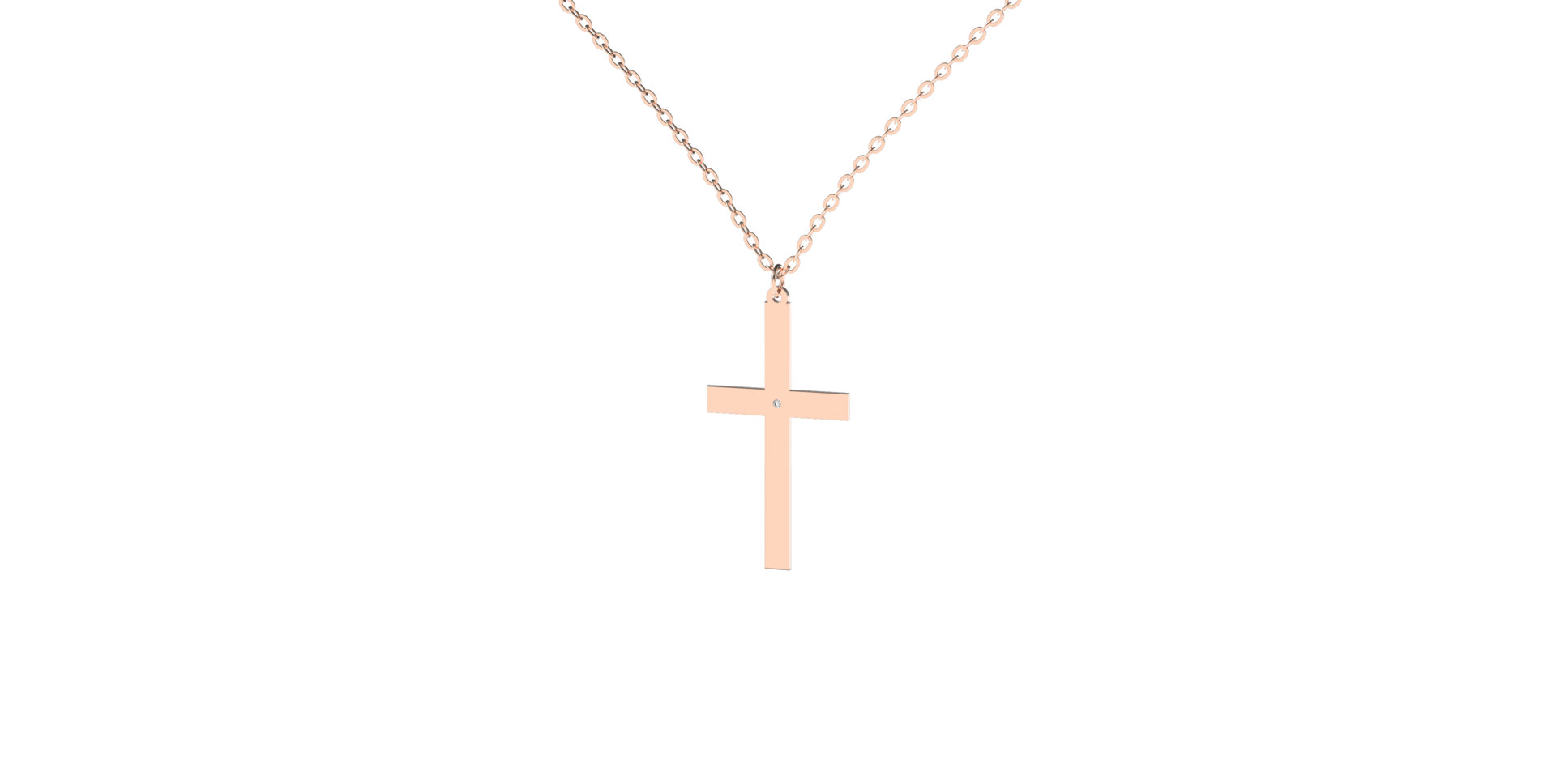 Náhrdelník s diamantom Cross