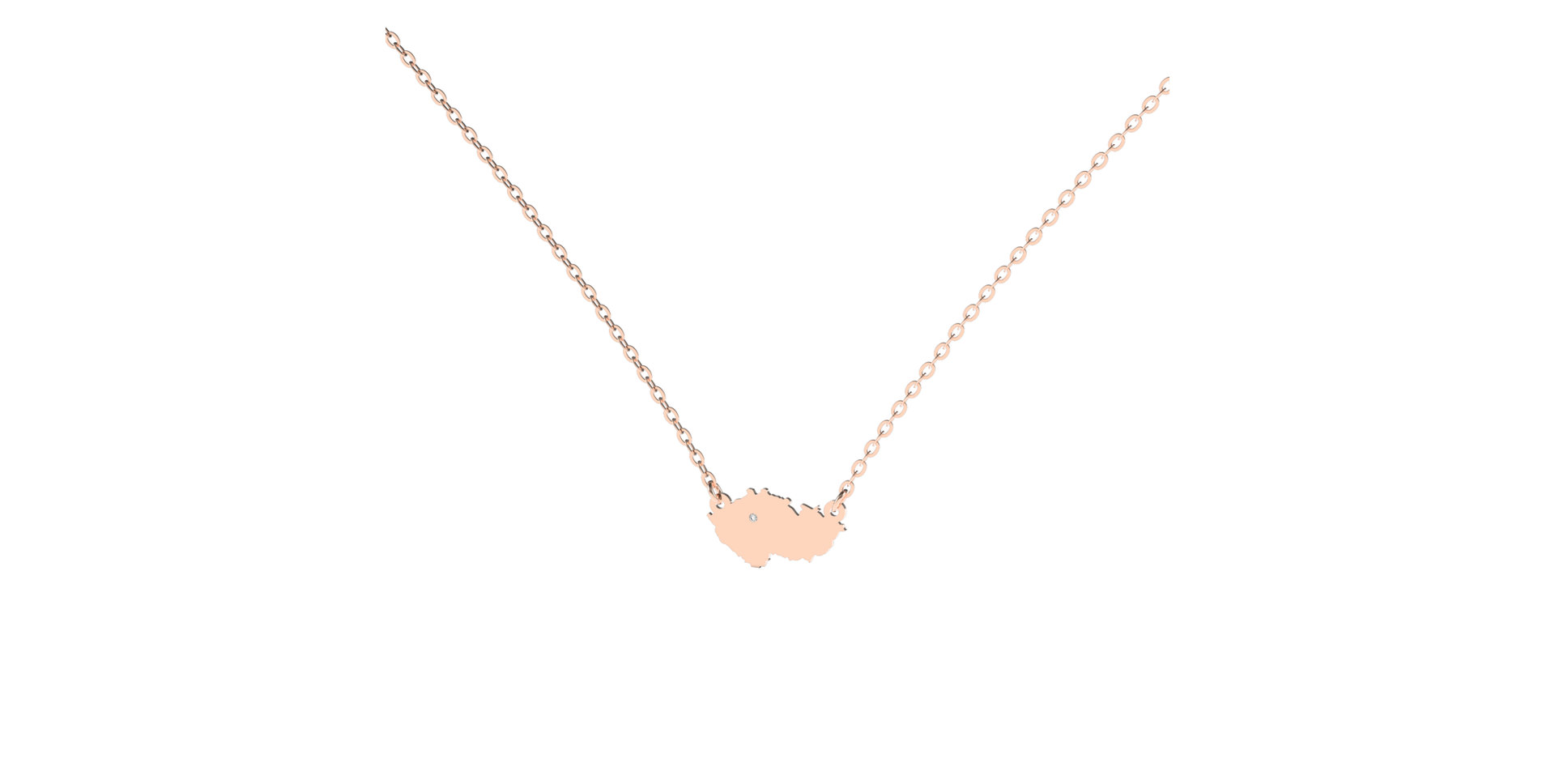 Náhrdelník s diamantom My Home