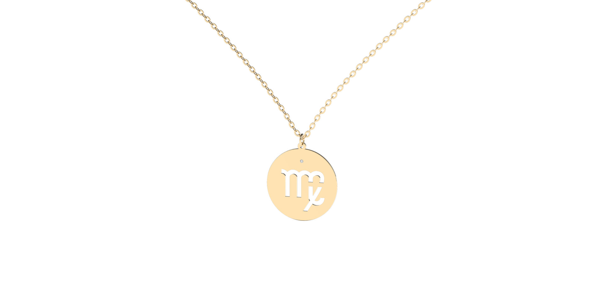 Náhrdelník s diamantom Virgo
