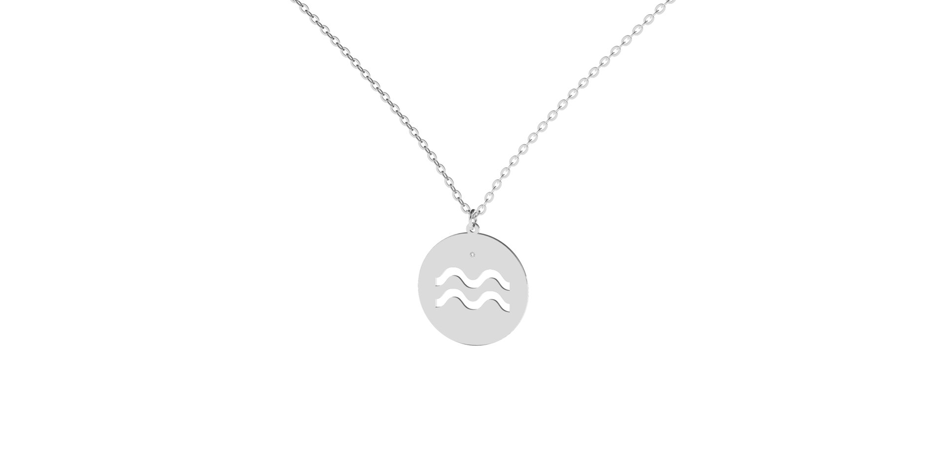 Náhrdelník s diamantom Aquarius