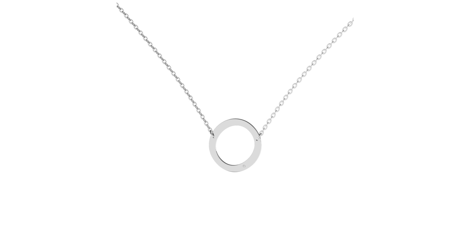 Náhrdelník s diamantom Big Line O