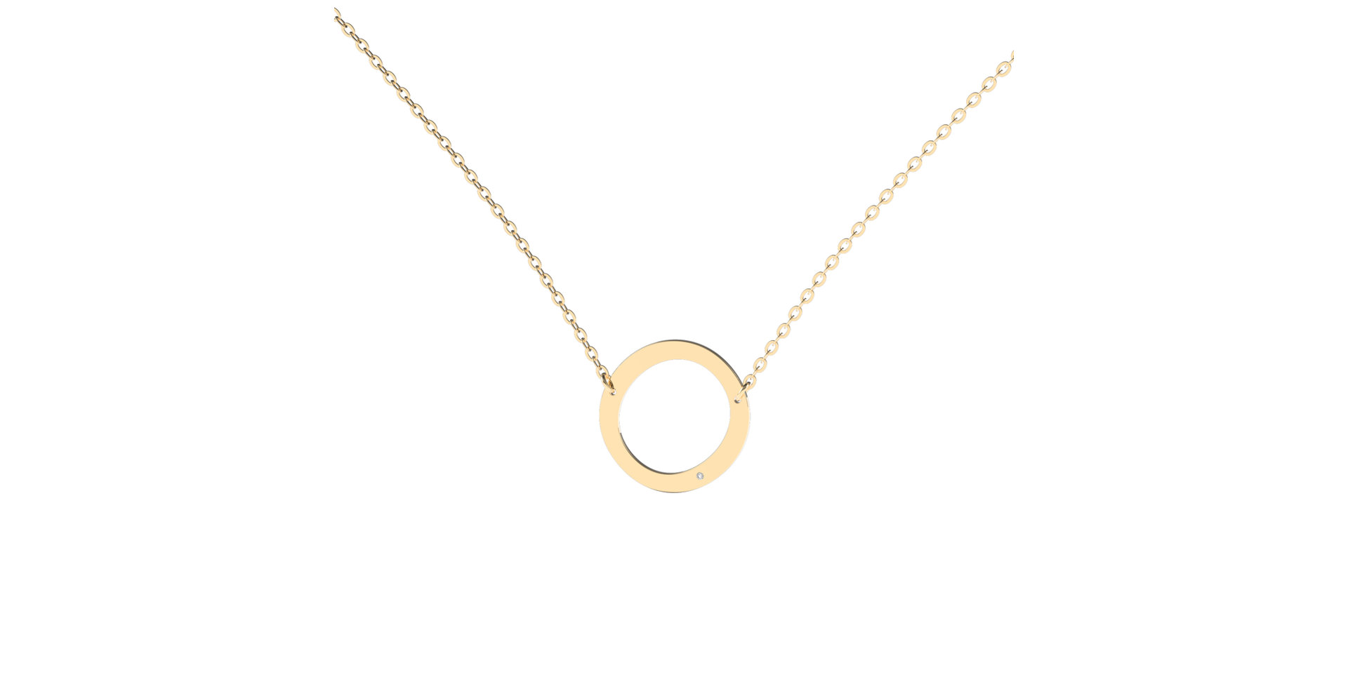 Náhrdelník s diamantom Big Line O