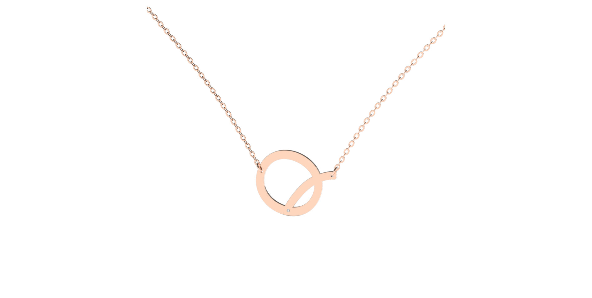 Náhrdelník s diamantom Big Line Q