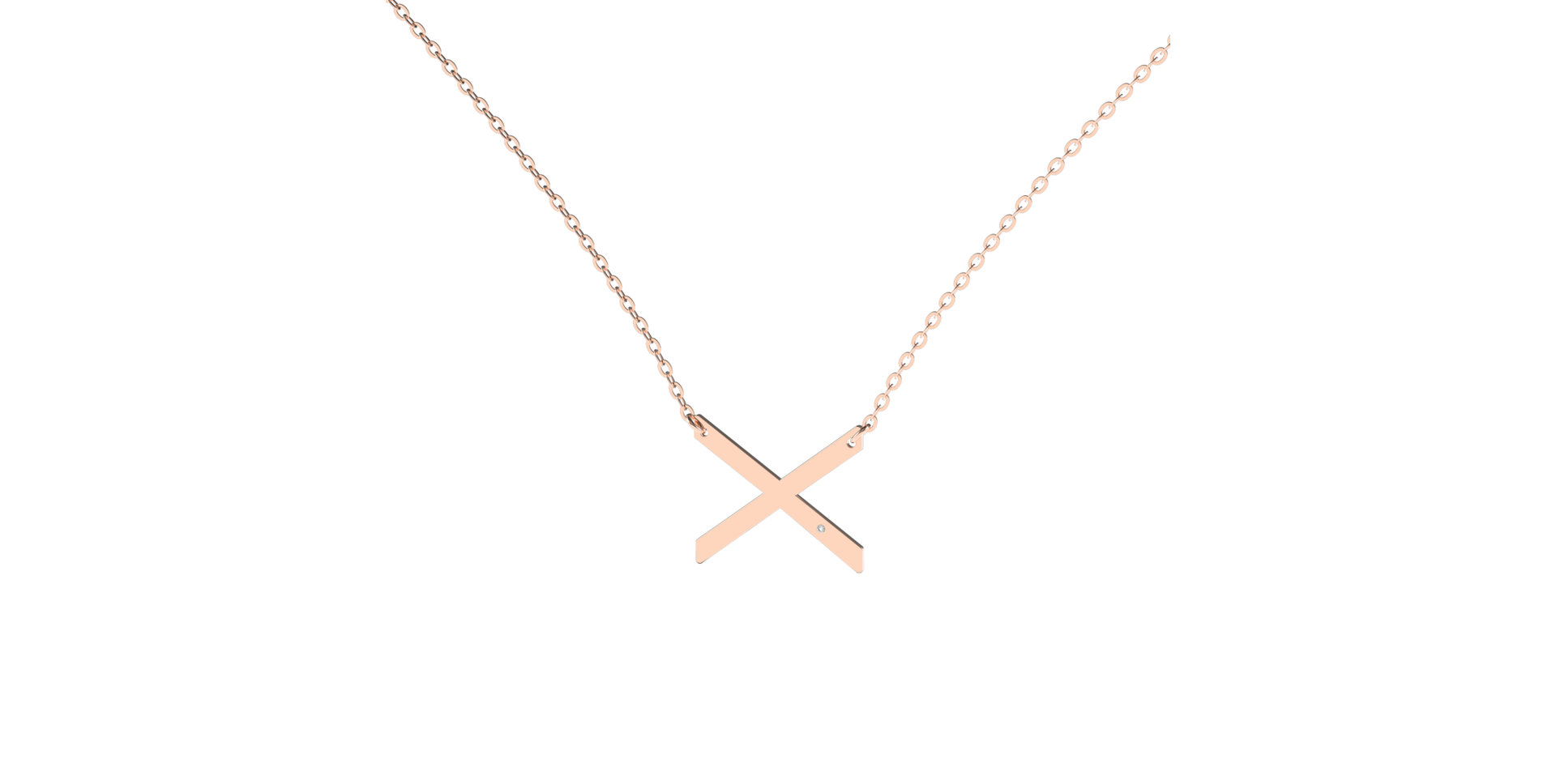 Náhrdelník s diamantom Big Line X