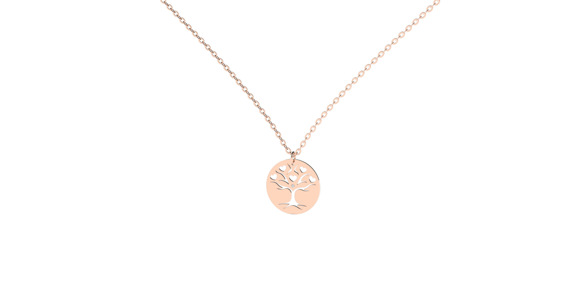 Náhrdelník s diamantom Tree of Life