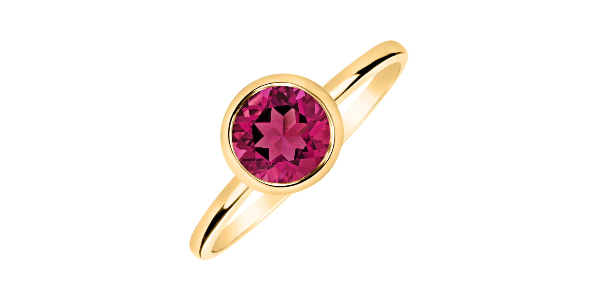 Prsteň s topásom pink Bonbon