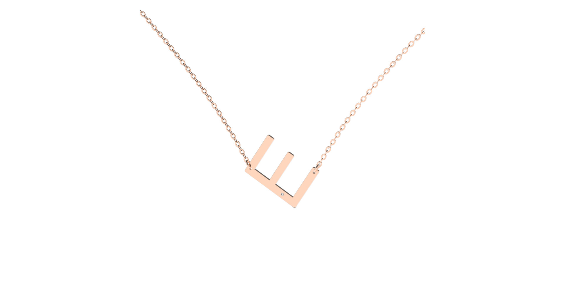 Náhrdelník s diamantom Big Line E