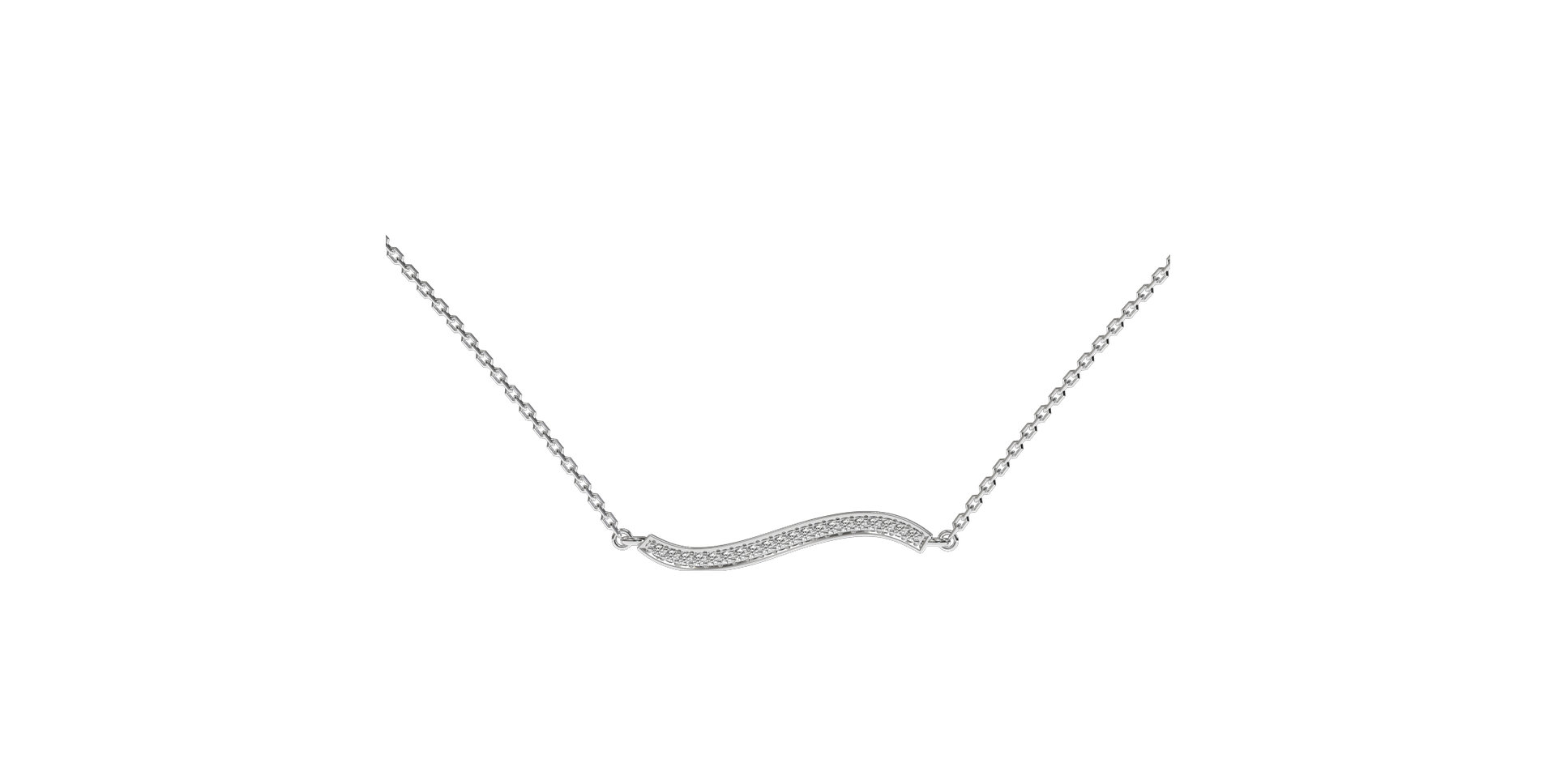 Náhrdelník s diamantmi Wave