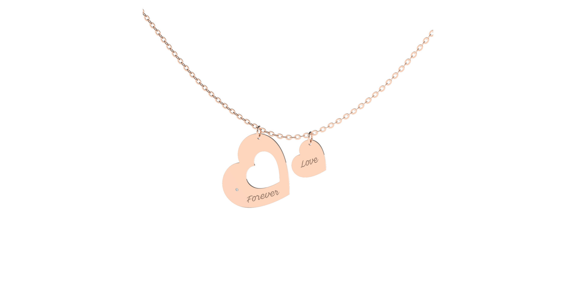 Náhrdelník s diamantom Love Forever